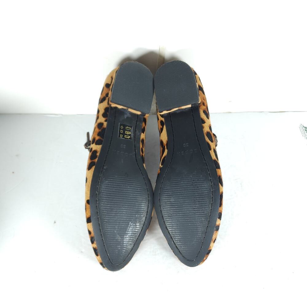 Boden Women's US8 Cowhide Hair Leopard print T Bar Pointed Toe Mary-jane Flats - Picture 13 of 15